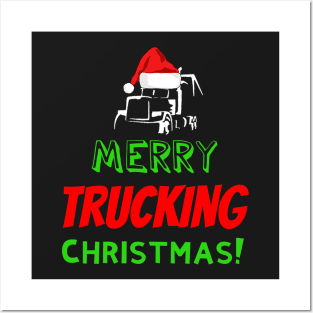 Merry Trucking Christmas Posters and Art